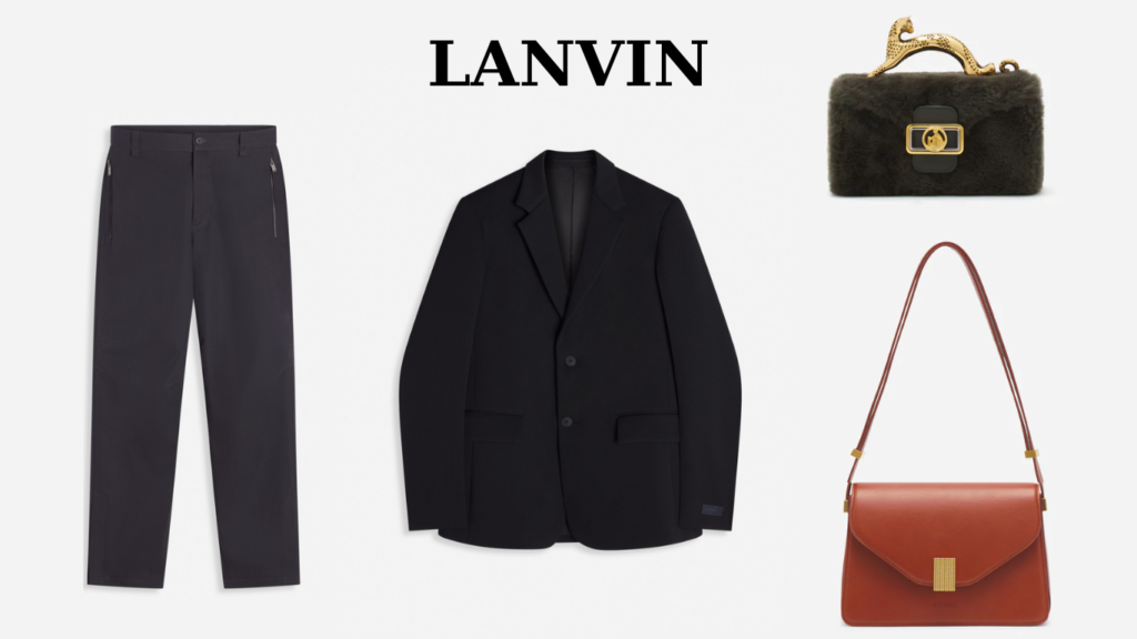 Lanvin items. French luxury brand
