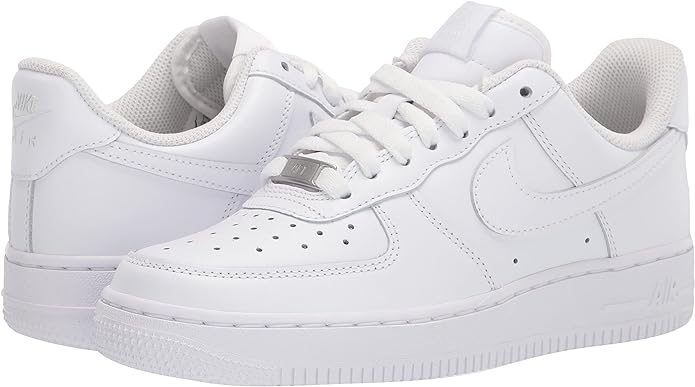 Air Force 1s minimalistic white sneakers. 