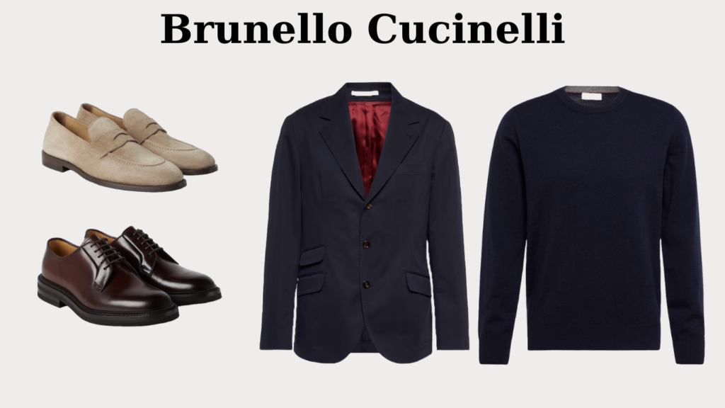 Brunello Cucinelli Iconic items. Old Money Brands