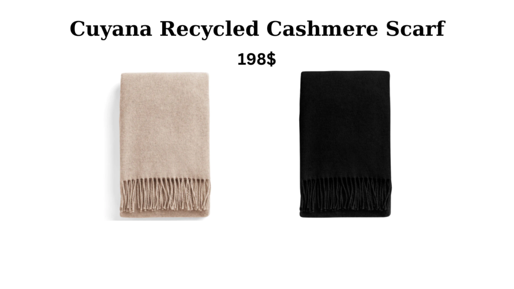 Cuyana Recycled Cashmere Scarf. Best cashmere scarves