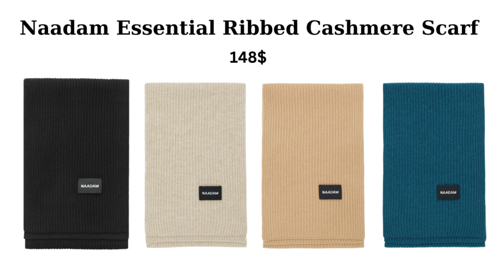 Naadam Essential Cashmere Ribbed Scarf
Best cashmere scarves